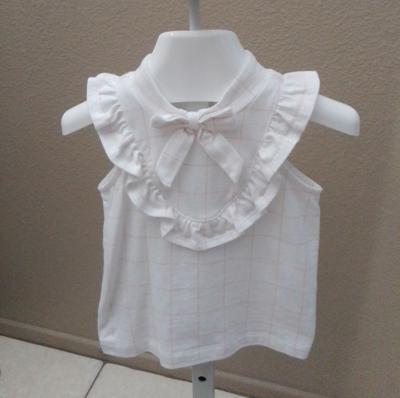little girl white ruffle blouse